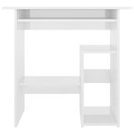 vidaXL Bureau Blanc brillant 80x45x74 cm Bois d’ingénierie