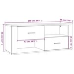 vidaXL Meuble TV Chêne marron 100x35x40 cm Bois d'ingénierie
