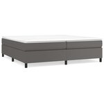 vidaXL Cadre de lit sans matelas gris 200x200 cm similicuir