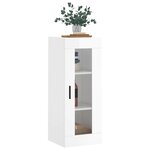 vidaXL Armoire murale blanc brillant 34 5x34x90 cm