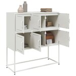vidaXL Buffet blanc 100 5x39x107 cm acier laminé à froid