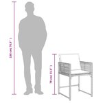 vidaXL Chaises de jardin lot de 4 avec coussins noir résine tressée