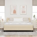 Lit Box Spring vidaXL avec Crème de Matelas 180x200 cm Tissu