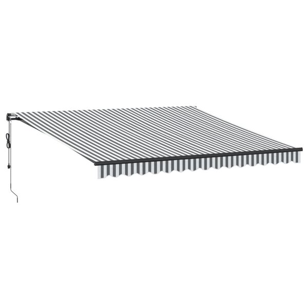 vidaXL Auvent rétractable automatique anthracite et blanc 450x300 cm