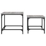 vidaXL Tables basses gigognes 2 Pièces sonoma gris bois d'ingénierie