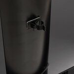 vidaXL Meuble TV d'angle 2 niveaux pour 32-70 pouces noir argenté