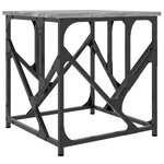 vidaXL Table basse sonoma gris 45x45x47 5 cm bois d'ingénierie