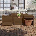 vidaXL Ensemble de boîtes de jardin 4 Pièces marron miel bois pin massif