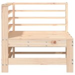 vidaXL Canapé d'angle de jardin bois de pin massif