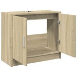 vidaXL Armoire d'évier chêne sonoma 63x29x55 cm bois d'ingénierie