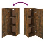 vidaXL Meubles TV Chêne fumé 30 5x30x90 cm Bois d'ingénierie