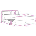 vidaXL Cadre de lit sans matelas cire marron 120x200cm bois pin massif