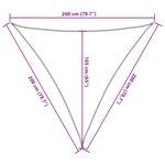 vidaXL Voile d'ombrage gris clair 2x2x2 m 100  polyester oxford