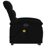 vidaXL Fauteuil inclinable de massage électrique Noir Tissu