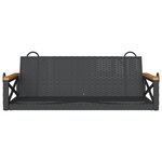 vidaXL Balancelle noir 109x62x40 cm résine tressée