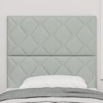vidaXL Tête de Lit Design Blocs de Diamant Gris Clair 100 cm Velours