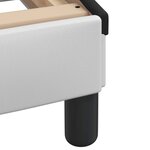 vidaXL Cadre de lit sans matelas blanc et noir 90x190 cm similicuir