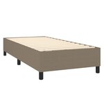 vidaXL Sommier à lattes de lit avec matelas Taupe 80x200 cm Tissu