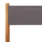 vidaXL Chaises de bistrot lot de 2 anthracite bois acacia massif tissu