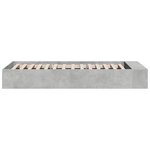 vidaXL Cadre de lit sans matelas gris béton 90x190 cm