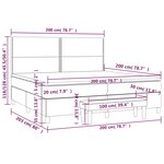 vidaXL Sommier à lattes de lit et matelas Bleu foncé 200x200cm Velours
