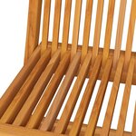 vidaXL Chaises de jardin avec coussins vert vif lot de 8 Teck massif