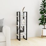 vidaXL Bibliothèque à 3 niveaux Blanc 40x30x105 cm Bois de pin massif