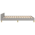vidaXL Cadre de lit avec tête de lit gris clair 120x190 cm tissu