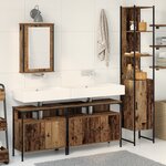 vidaXL Meuble de salle de bain avec lavabo intégré en bois vieux en bois d'ingénierie