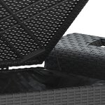 vidaXL Banc de jardin avec coussin noir 116x46x57 cm résine tressée