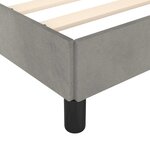 vidaXL Cadre de lit avec tête de lit Gris clair 90x190 cm Velours