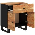 vidaXL Table de chevet 50x33x60cm Bois d'acacia solide et d'ingénierie