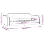 vidaXL Lit de repos sans matelas gris clair 90x200 cm tissu