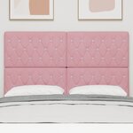 vidaXL Tête de Lit LED Rose 80 cm Velours