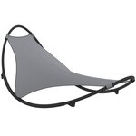 vidaXL Chaise longue à bascule avec roues Acier et textilène Gris