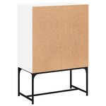 vidaXL Armoire latérale avec portes en verre blanc 69x37x100 cm