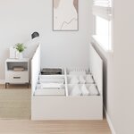 Cadre de Lit de Rangement vidaXL Blanc 90x190 cm