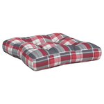 vidaXL Coussins de palette lot de 2 motif à carreaux rouge tissu