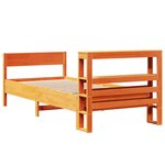 vidaXL Cadre de lit sans matelas cire marron 90x200 cm bois pin massif