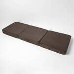 Coussin d'assise déhoussable pour canapé 3 places en suédine  Chocolat - HOMESCAPES