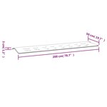 vidaXL Coussin de banc de jardin anthracite 200x50x4 cm tissu oxford