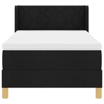 Lit à ressorts vidaXL noir 90x190 cm avec matelas
