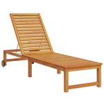 vidaXL Chaise longue en bois d'acacia massif