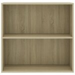 Vidaxl bibliothèque à 2 niveaux chêne sonoma 80x30x76 5 cm aggloméré