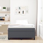 vidaXL Lit à ressorts tapissier Gris Foncé 120x200 cm Tissu en velours côtelé