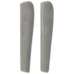 vidaXL Tête de lit avec oreilles Gris clair 83x23x118/128 cm Velours