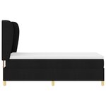 Lit Box Spring vidaXL avec Matelas Noir 100x200 cm en Tissu