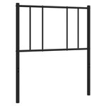 vidaXL Tête de lit métal noir 100 cm