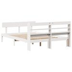 vidaXL Cadre de lit sans matelas blanc 135x190 cm bois de pin massif