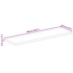 vidaXL Dessus de table 100x20x3 8cm rectangulaire bois massif manguier